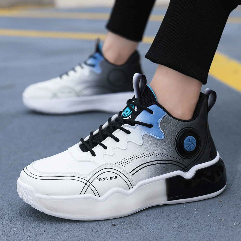 Demi-season basketball shoes platform, comfortable sports shoes, breathable footwear for elementary school students, wholesale