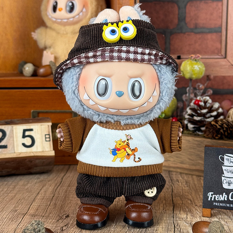 Labubuの子供服に適しています。布の服は17cm一二三代のセットの小さいアクセサリーに座っています。|undefined