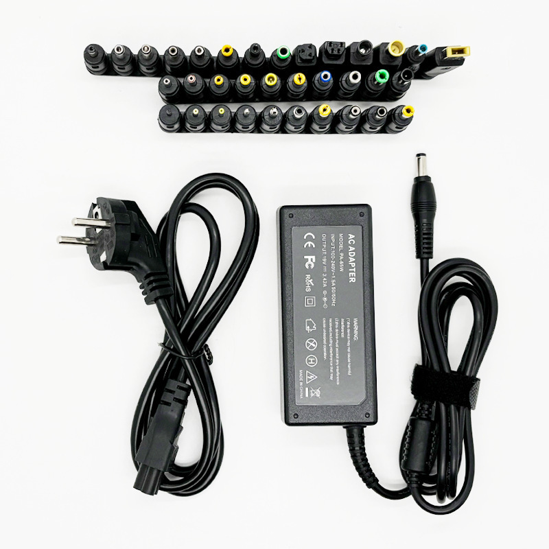 65W Multifunctional Adapter 19V3.42A Laptop Universal Charger European and American Standard Charger Cable 65W Multifunctional Adapter 19V3.42A Laptop Universal Charger European and American Standard Charger Cable