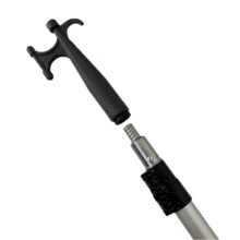 通用美式螺纹双头带钩船镐船钩水上游艇救生艇钩铝合金伸缩工具杆