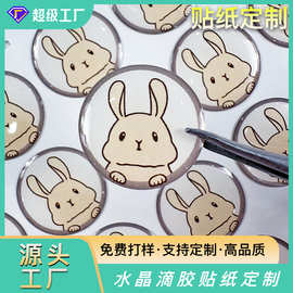 卡通水晶胶滴胶贴纸diy材料滴塑水晶标贴水晶滴胶定制滴塑贴纸