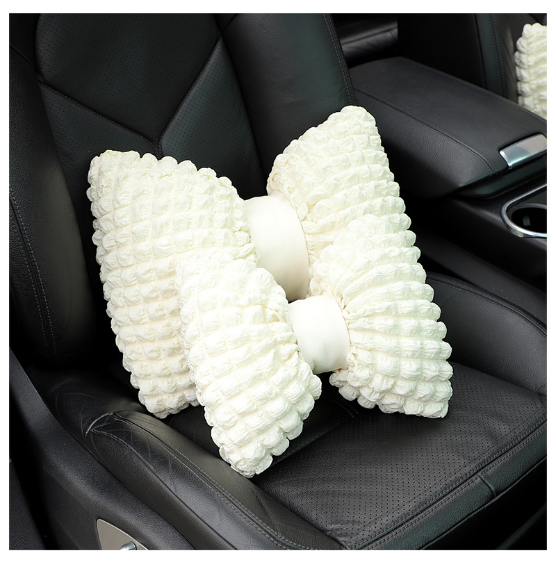 Car Headrest Neck Pillow Lumbar Pouffe Car Seat Breathable Comfortable Pillow Internet Celebrity Car Interior Supplies
