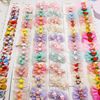 Fashionable children's hairgrip, cartoon cloth, hairpins, card holder, cute set, hair accessory, Korean style, wholesale