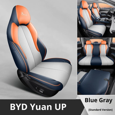 Car Car Seat Cushion – Modelə uyğun (Original) oturacaq örtükləri - gray-with-orange-five-seater-standard-version
