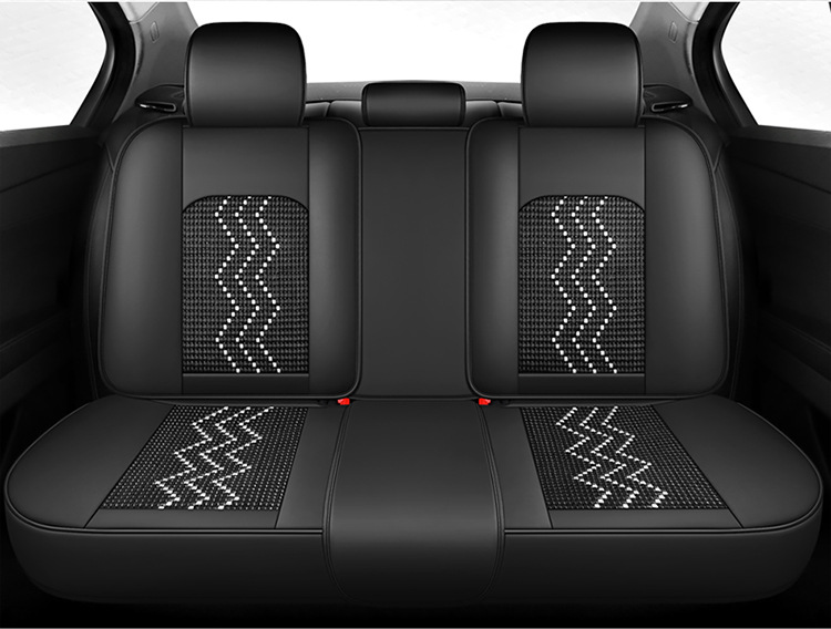 Ice Silk Car Seat Cushion, Light Luxury Full-Cover Nappa Leather Car Seat Cushion, New Model for All Seasons, Five-Seater Universal Car Cushion Cover Wholesale
