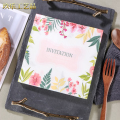 新款五色花印花餐巾紙紙巾西餐廳烘焙坊適用面巾紙批發