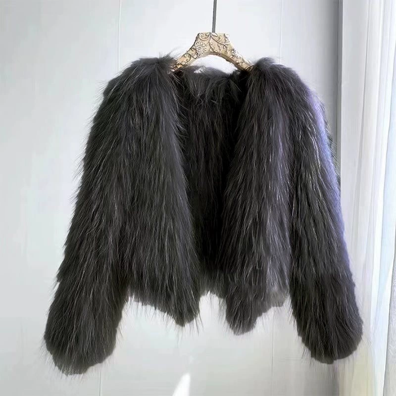 Хайнан Тоньсян imitation fox fur grass coat female thickened 2024 winter new versatile temperament small fragrant plush top