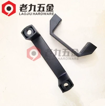 [加厚铝合金黑色尼龙拉手抽屉电箱柜门把手明装工业设备工具箱机床]