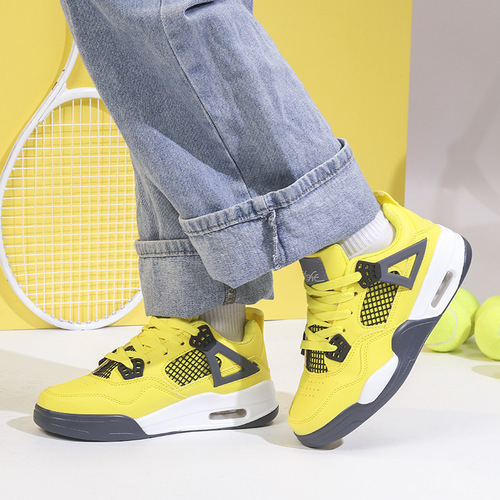2024 Spring and Autumn New Model Air Cushion Shoes Electric Mother Color Unisex Fashion Trend Height Increasing National Trend Sports Student Shoes
