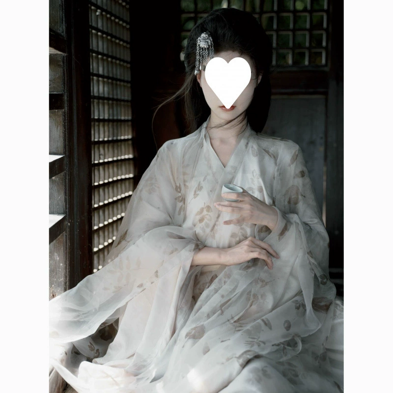 Wei Jinyun Yanzhi 服 ханьфу, холодный древний стиль, взрослая модель, новая продвижённая модель с большими широкими рукавами, крафтовое окрашивание, костюм весна-лето