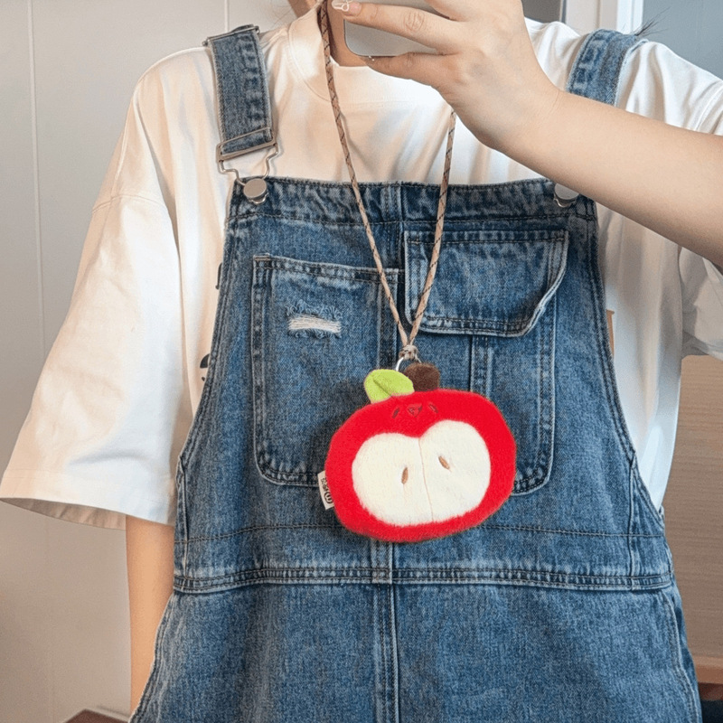 Apple Expression Bag Coin Purse Hanging Neck Bag Ins Style Single Shoulder Crossbody Funny Student Earphone Bag Key Card Chest Bag Apple Expression Bag Coin Purse Hanging Neck Bag Ins Style Single Shoulder Crossbody Funny Student Earphone Bag Key Card Chest Bag