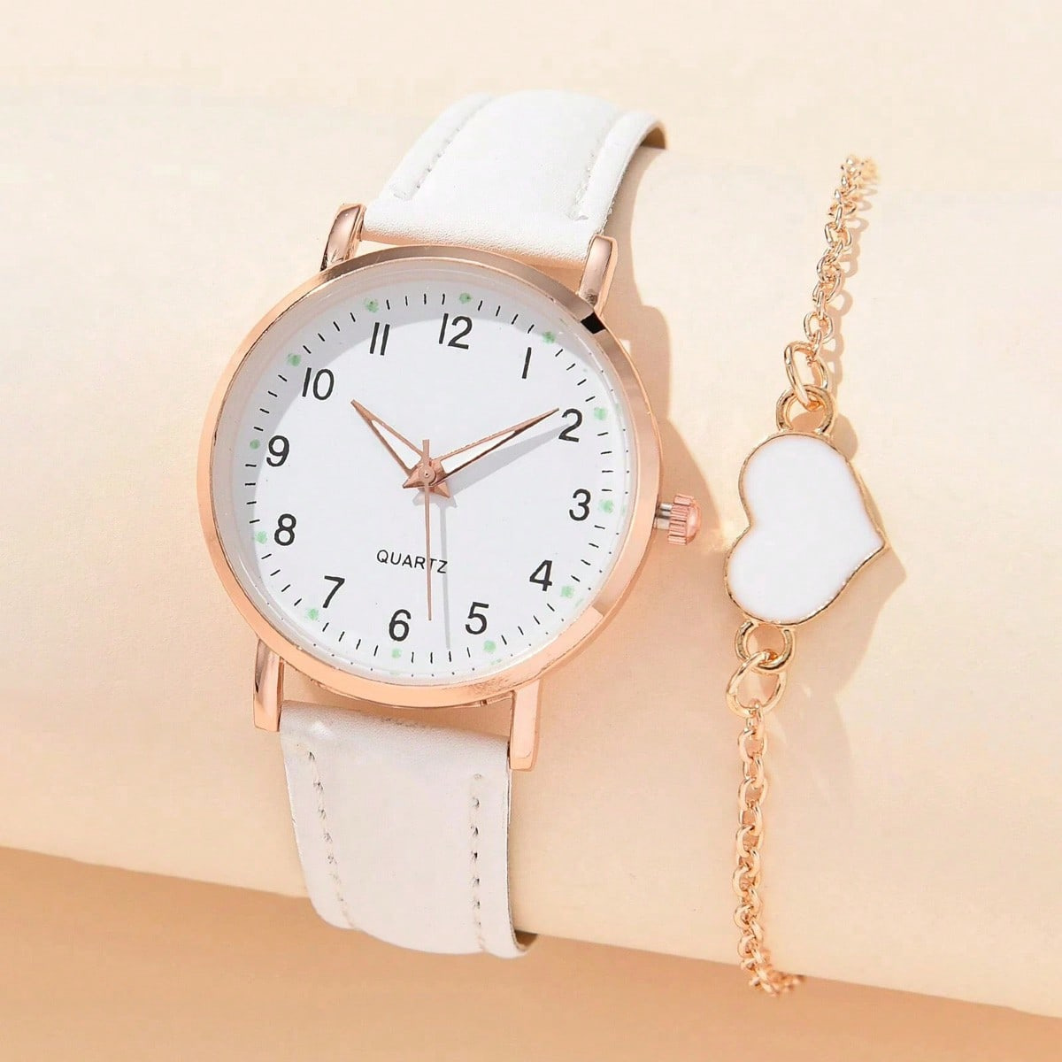 Korean style new digital luminous pointer quartz watch suit women's all-match fashion belt female student watch_voghion.com