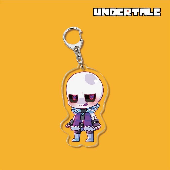 Ключодержащий брелок Undertale Frisk & Sans, акриловая подвеска около 5,5 см, кольцо из металла