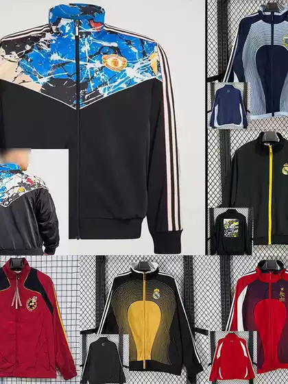 Wholesale 2526 New Heavyweight Jacket Football Pre-Match Training Windbreaker Long Zipper Top