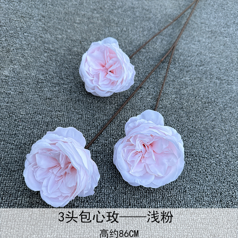 Artificial Rosa sola franela Rosa flor artificial boda decoración del hotel decoración del hogar arreglo de flores flor artificial Rose