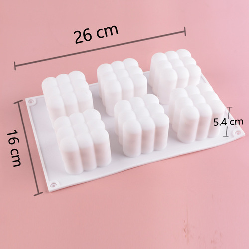 6-15-dimensional Rubik's Cube Chocolate Mousse Cake Silicone Mold Wholesale Small Ball Aromatherapy Candle Plaster Mold