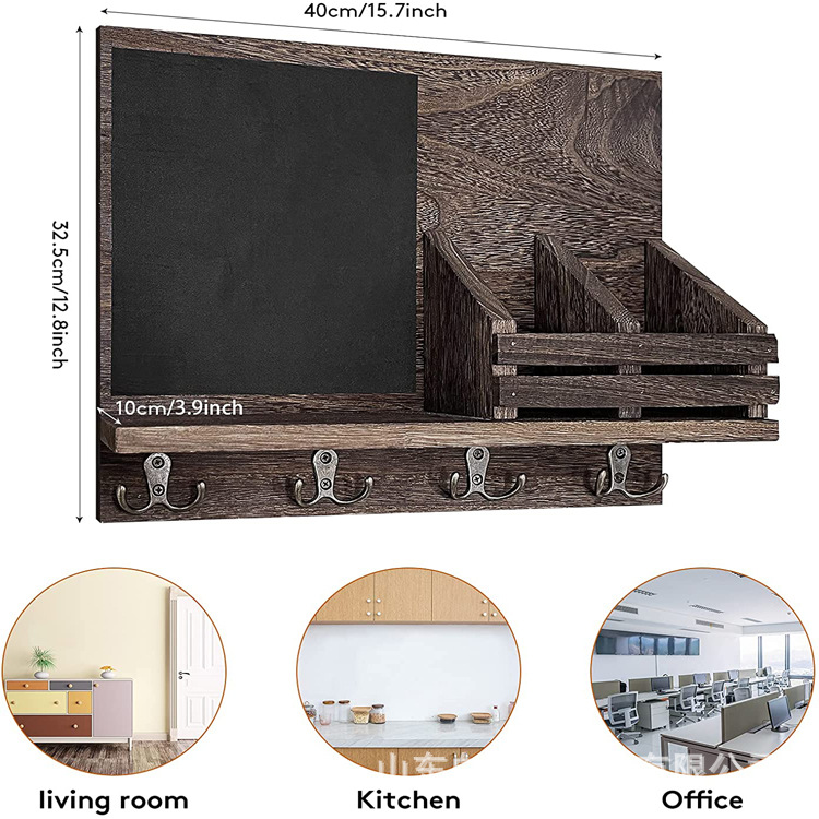 Amazon sala de estar colgante de madera pared colgante de pared estante de almacenamiento colgante de llaves de puerta de entrada marco de madera