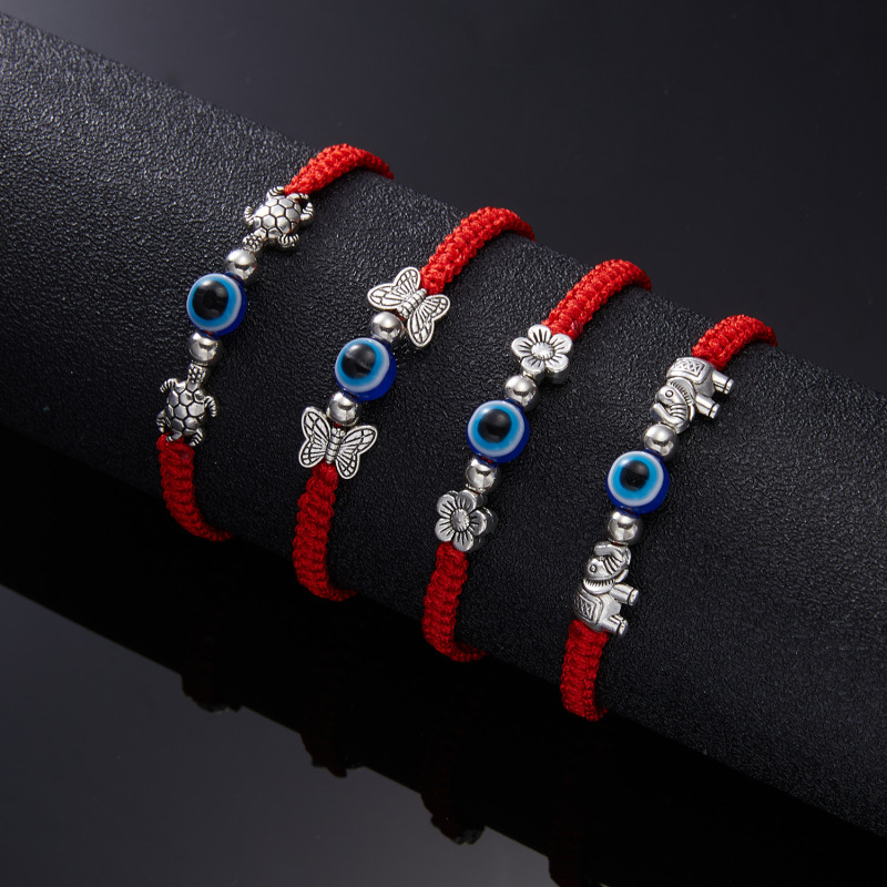 Amazon European and American Blue Eyes Bracelet Evil Eyes Devil's Eye Braided Adjustable Bracelet Spot Wholesale Amazon European and American Blue Eyes Bracelet Evil Eyes Devil's Eye Braided Adjustable Bracelet Spot Wholesale