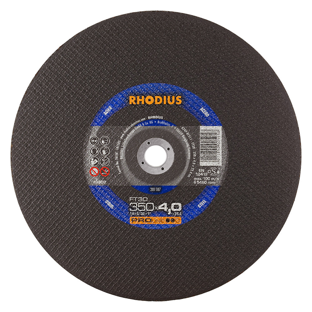 德国RHODIUS罗迪斯进口钢轨高速切割片富世华专用切片350*4*25.4