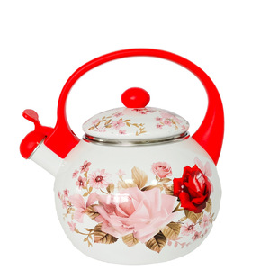Enamel Whistling Kettle Nordic Insulated Kettle Household Thickened Teapot Induction Cooker Gas Special Enamel Kettle 2L