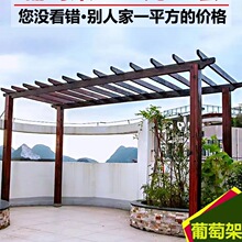 碳化木葡萄架樟子松防腐木户外花园阳台爬藤室外庭院凉亭实木走廊