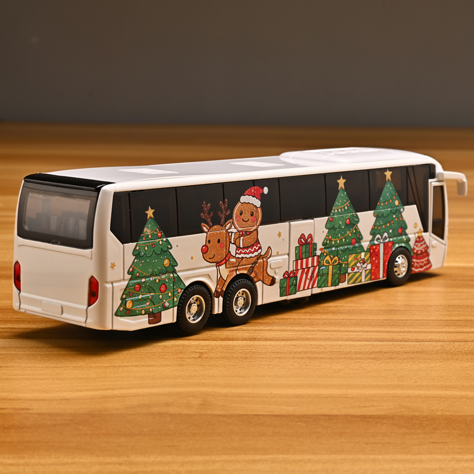 Autobús turístico de pasajeros personalizado de aleación autobús urbano de retorno de sonido y luz más puertas abiertas juguetes para niños ventas transfronterizas calientes image 4