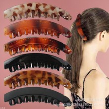 跨境源头工厂 简约时尚竖立香蕉夹头饰马尾扣扭夹欧美风横夹发卡