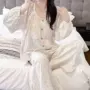 宽松灯笼袖碎花透气睡衣