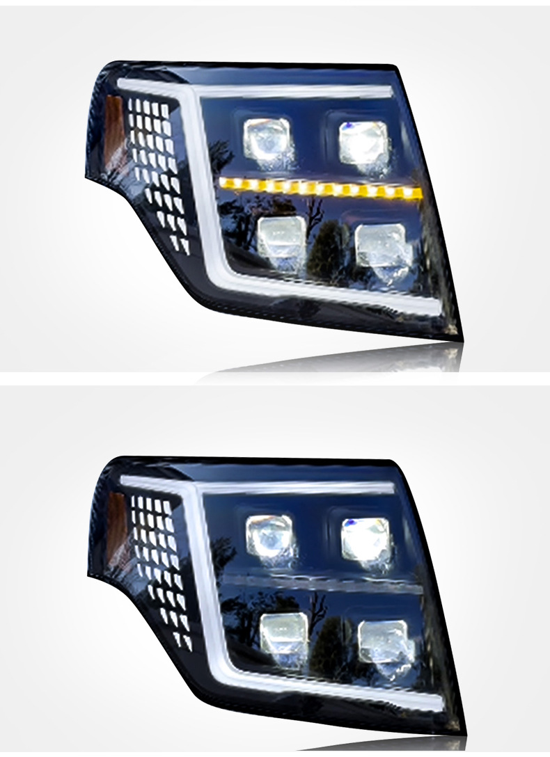 Suitable for 05-21 Mitsubishi Pajero V97 Headlight Assembly V93 Modified Led Daytime Running Lights Flowing Water Turn Signals