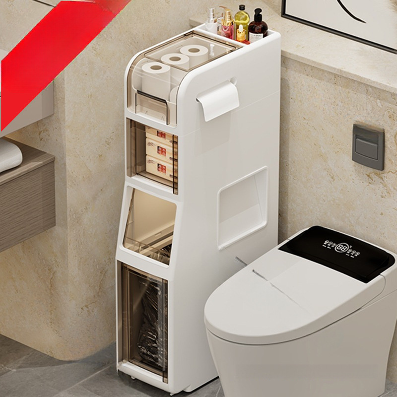 Household Trash Can Toilet Bathroom Bedroom 2025 New Kitchen Living Room Sandwich Large Capacity Paper Bucket Cabinet