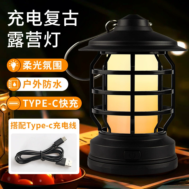 Новая модель аккумулятора, ретро светодиодная лампа в стиле кемпинга, уличная лампа, лампа для палатки, долговечная атмосферная лампа, лампа в стиле кемпинга, прямая продажа, партия