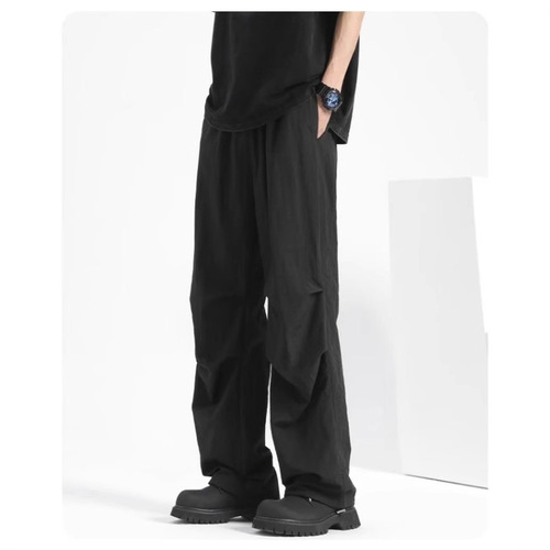 Sun Protection Umbrella Trooper Work Pants for Men - Summer Ice Silk Straight Leg Wide Leg Casual Pants for Outdoor Adventure and Combat