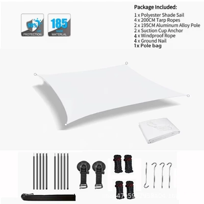 side awning, car side tent, Avtomobil yan çətirləri - white-2x2m