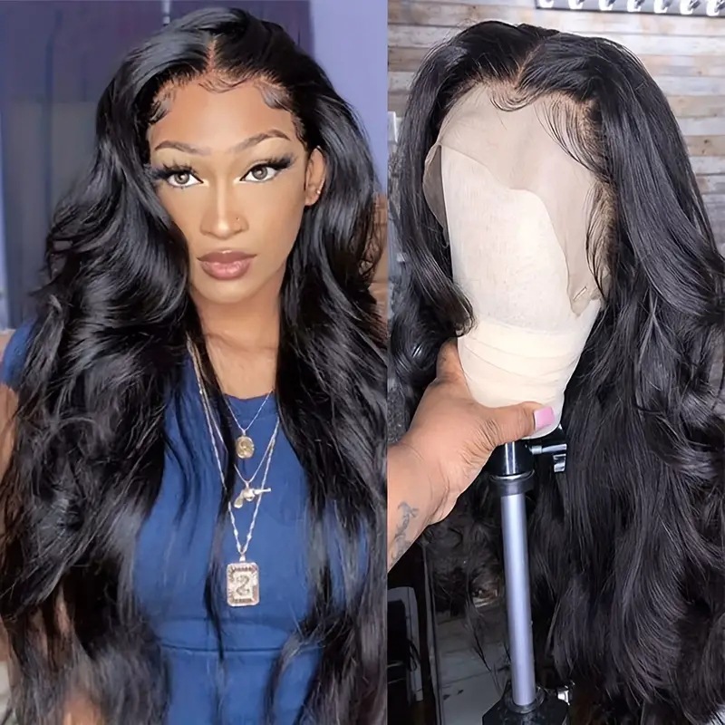 Peruca ondulada de renda da moda, estilo europeu/americano, extensões de cabelo, lenços de cabeça africanos sintéticos._voghion.com