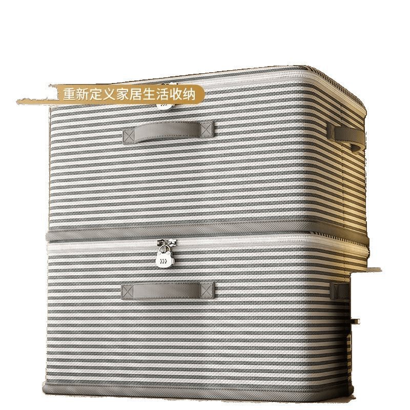收纳箱大容量衣服棉被拉链布艺收纳盒可折叠储物箱整理盒收纳筐|undefined