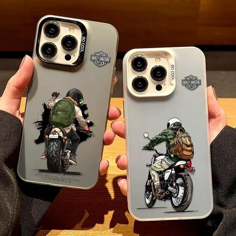 Nuevo chico motociclista para iPhone 16 funda para teléfono móvil Apple 15promax/14 /13pro12 Europa y América 11