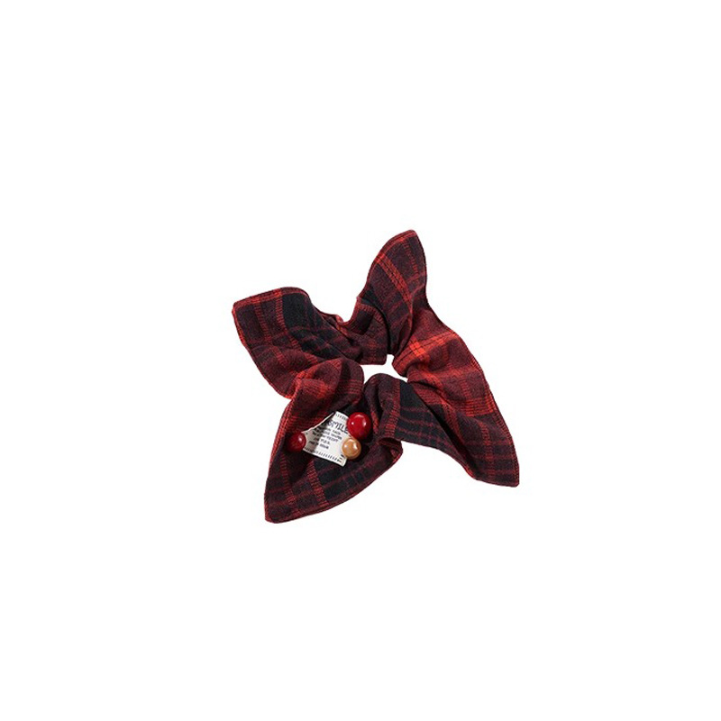 Arco de mariposa anillo de cabello de intestino grande para mujeres otoño y invierno de alta calidad sensación de bola de cola de caballo baja cabeza pañuelo cuadrado cuerda de cabello de alta elasticidad tocado