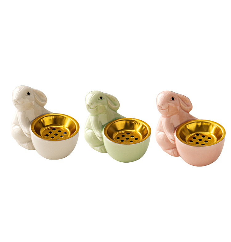 Cute Rabbit Ceramics Incense Burner display picture 7