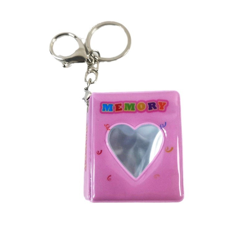 도매 공급 INS 홀로우 러브 미니 대형 1인치 사진 앨범 키체인 사진 앨범 포함