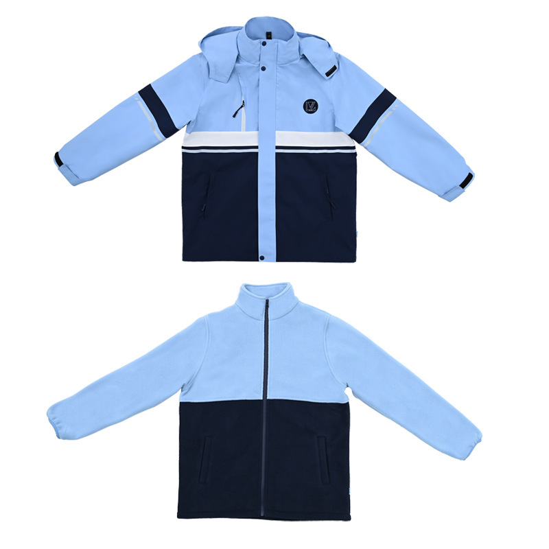 瀾洋貝のアパレルの突撃服の制服の冬の厚いクラスの服の運動の中学生の3つのセットは注文して注文します。|undefined