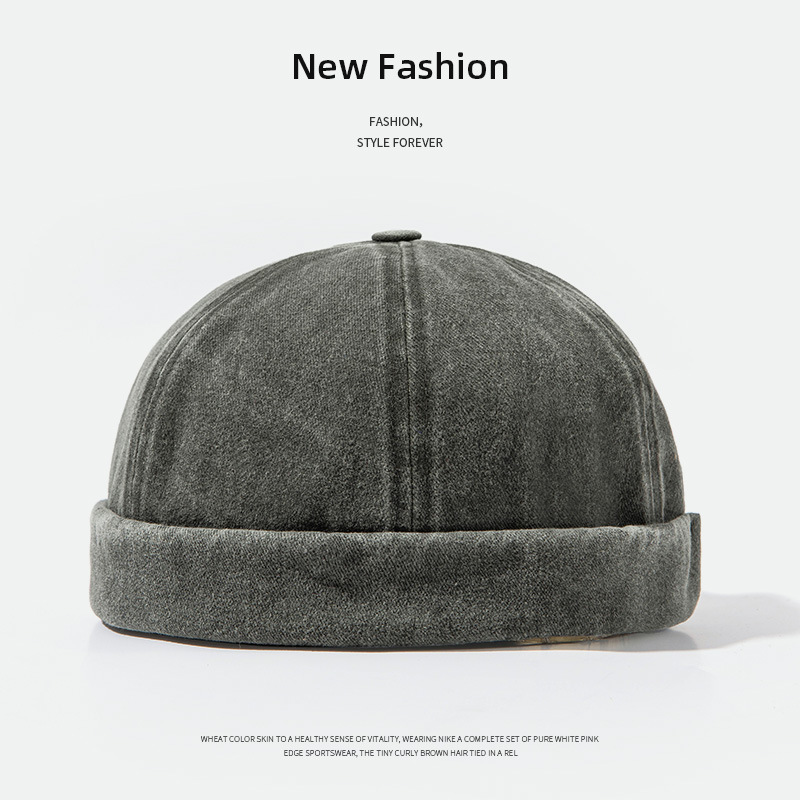 Nuevo estilo coreano retro lavado en agua para hacer viejos sombreros de piel de melón moda versátil sombreros de moda para hombres y mujeres tendencia callejera