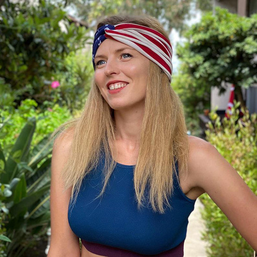 Set of adult and children headbands for US Independence Day, featuring rabbit ears for mother and child for National Day