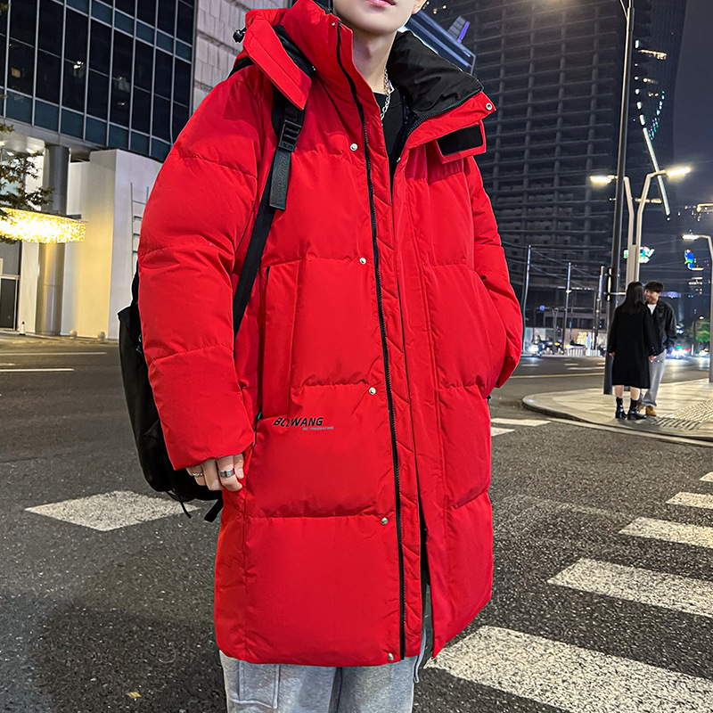 Ye Qi [Cui Wanzhi recomienda-Nuevo estándar nacional] chaqueta de abajo para hombres y mujeres chaqueta con capucha de longitud media a prueba de tres