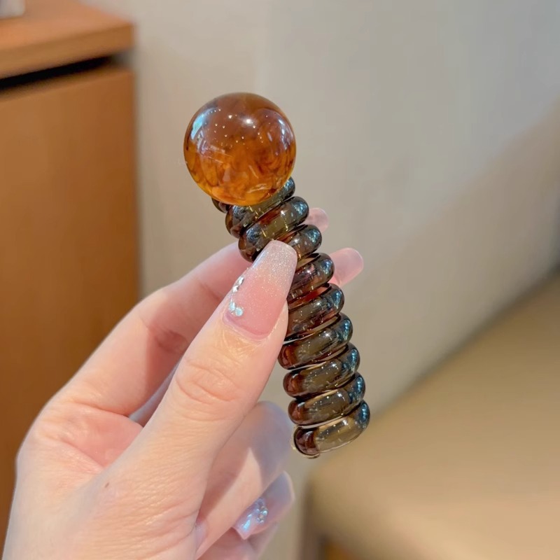 Gradiente de color gelatina línea telefónica cabello anillo cabeza cuerda para mujeres 2025 nueva banda de goma de cola de caballo alta toque de sombrero sin rastro temperamento