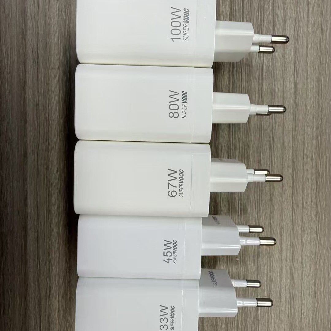 Cross-Border Direct Supply Suitable for Oppo67W High-Quality Gallium Nitride Charger Charger European Standard Fast Charging 100W33W80W