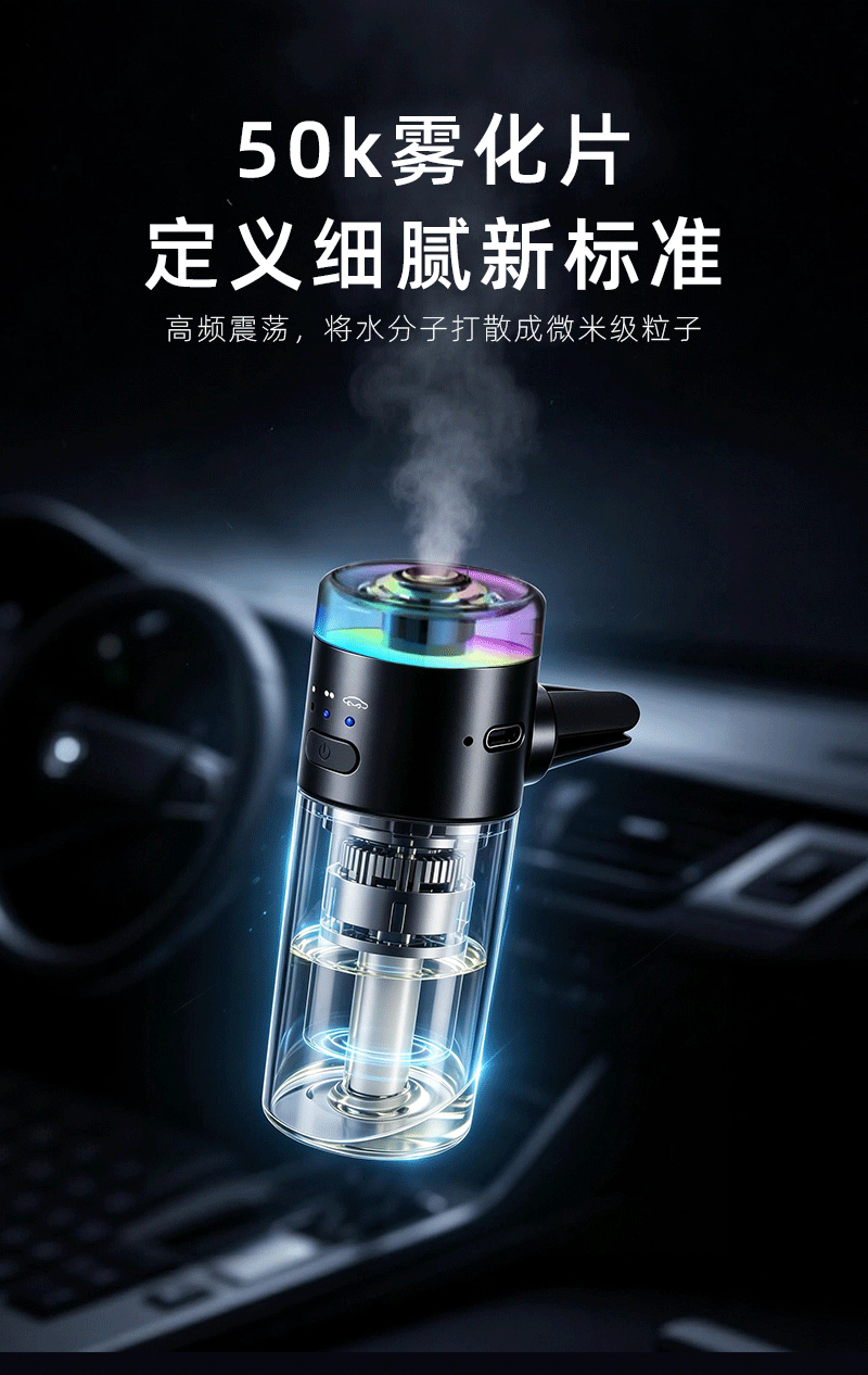 Smart Car Air Vent Fragrance Diffuser Creative Car Interior Accessories Car Perfume Essential Oil Automatic Spray Manufacturer Wholesale