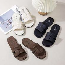 夏季新款拖鞋女居家室内防滑外穿时尚百搭一字拖仿编带网红沙滩鞋