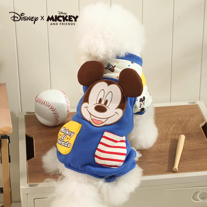 Disney Mickey Dog Clothing Invierno Cálido Bichon Dog Otoño Bomei Teddy Perro pequeño Pet Traje de cuatro patas