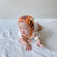 2024 new summer baby jumpsuit set ins style baby harem tiger all-print bag fart two-piece set
