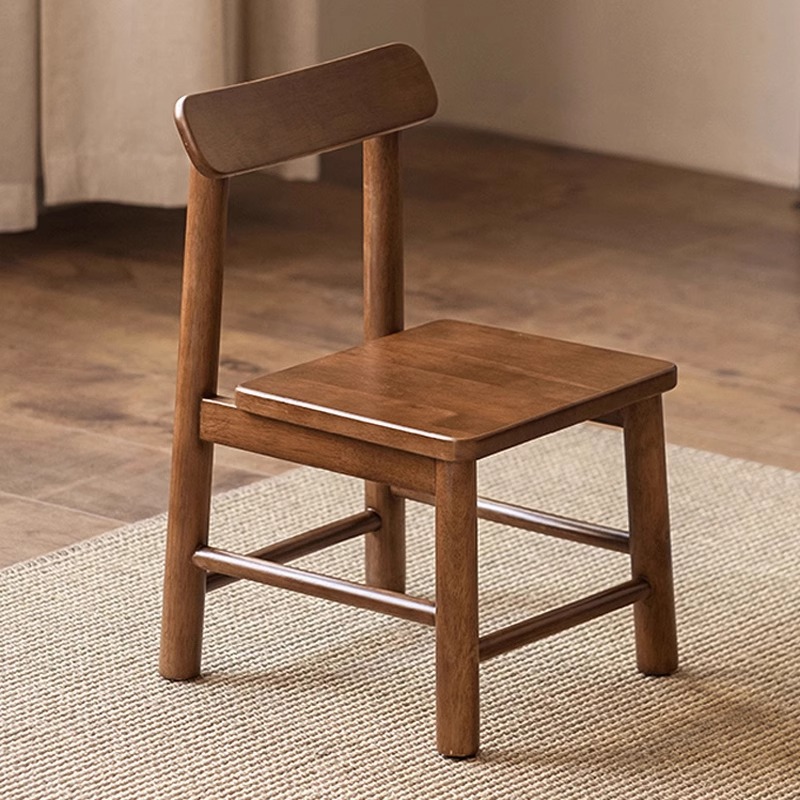 Solid Wood Low Stool Kidsren's Small Chair Backrest Shoe Changing Stool Simple Baby Chair Household Bench